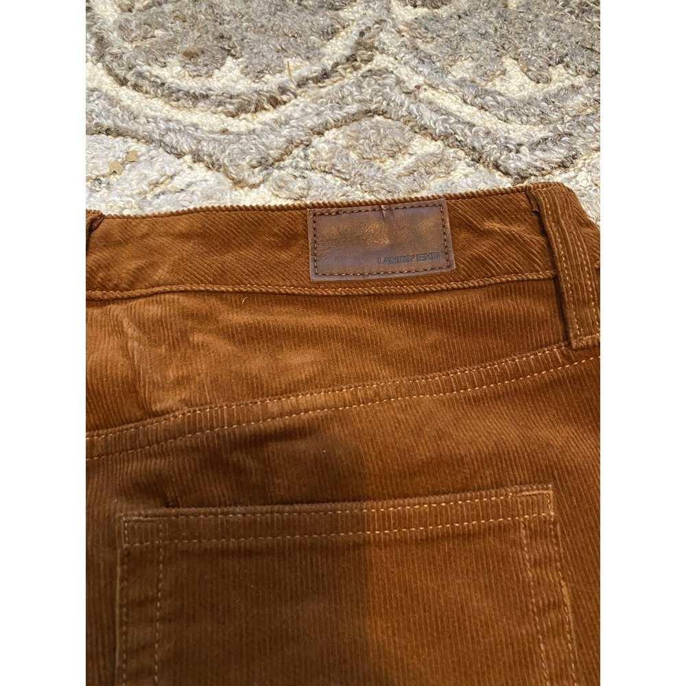 Lands' End Women's Fit Mid Rise Straight Leg Cord Pants Brown 10P 32 X 27.5 - Picture 8 of 8